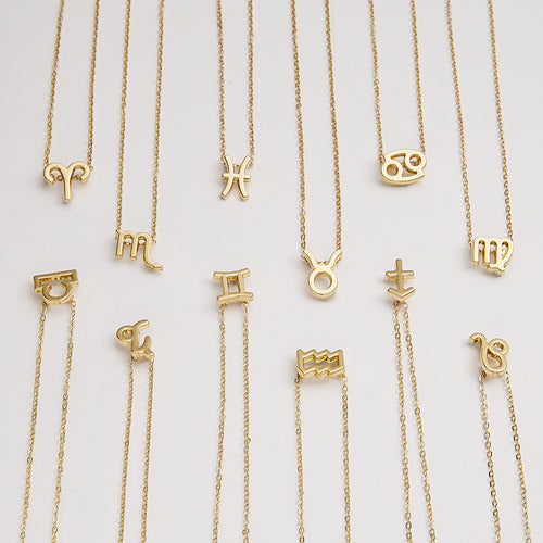 12 Constellation Zodiac Sign Necklaces Chokers For Women Girls
